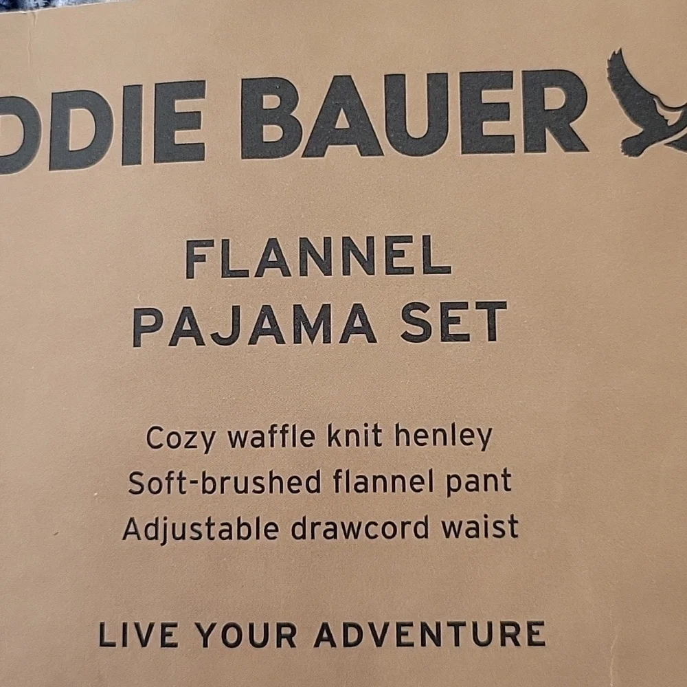 Eddie Bauer Men's 2 Piece Flannel Pajama Set In Size Small NWT